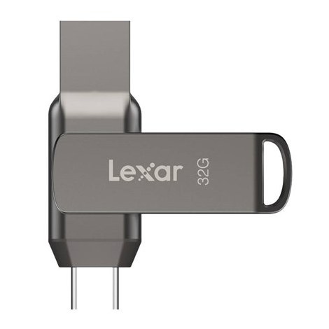 Lexar | 2-in-1 Flash Drive | JumpDrive Dual Drive D400 | 32 GB | USB 3.1 | Grey - 2